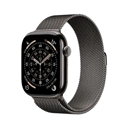 APPLE MF8U4TU/A Watch Series 11 GPS + Cellular 42mm Slate Titanyum Kasa ve Slate Milanese Loop