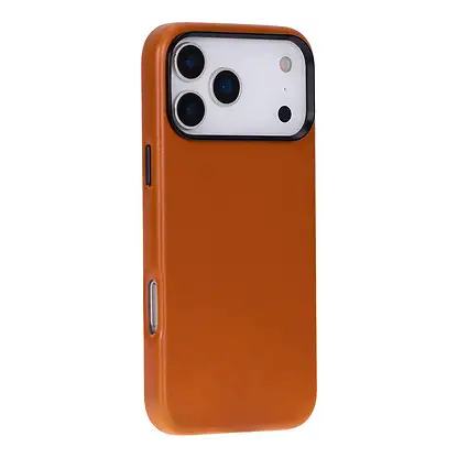 BLOOMINBAG Mono Urban Tan Apple iPhone 17 Pro Max 6.9" Uyumlu Hakiki Deri MagSafe Telefon Kılıfı Kahverengi