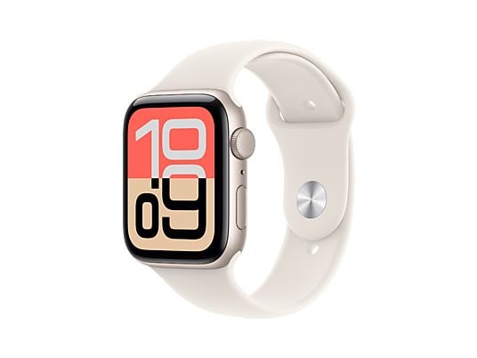 APPLE MEHG4TU/A Watch SE 3 GPS 44mm Yıldız Işığı Alüminyum Kasa ve Yıldız Işığı Spor Kordon - S/M