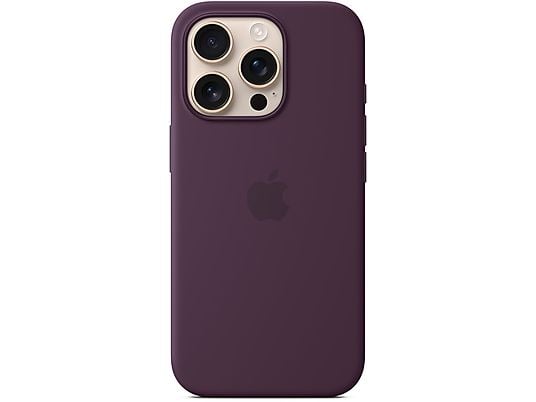 APPLE iPhone 16 Pro MagSafe Silikon Telefon Kılıfı Kırmızı Erik